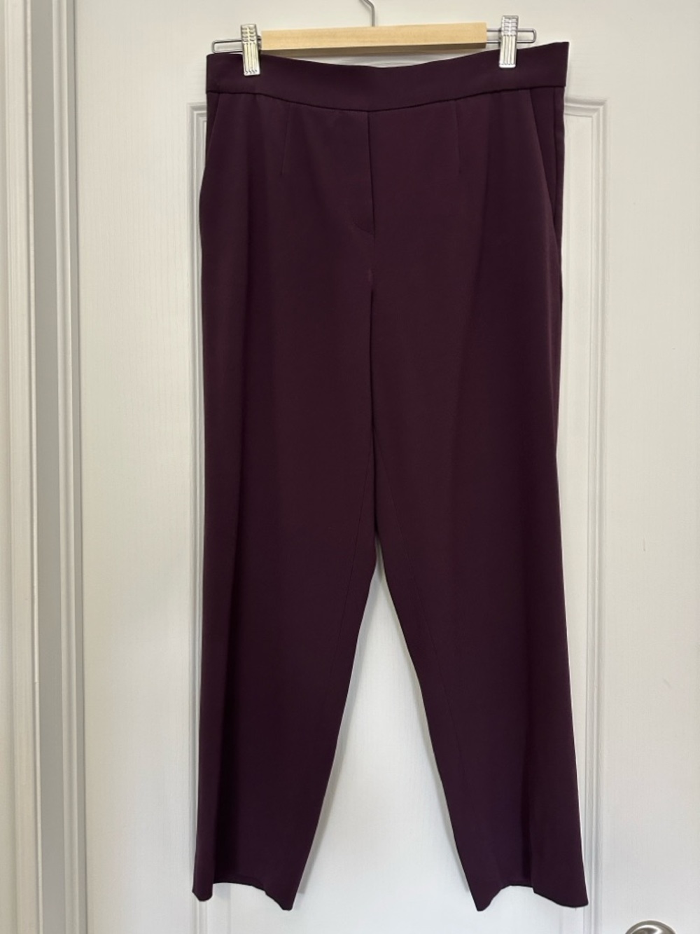Babaton Wide-Leg Trousers in Plum